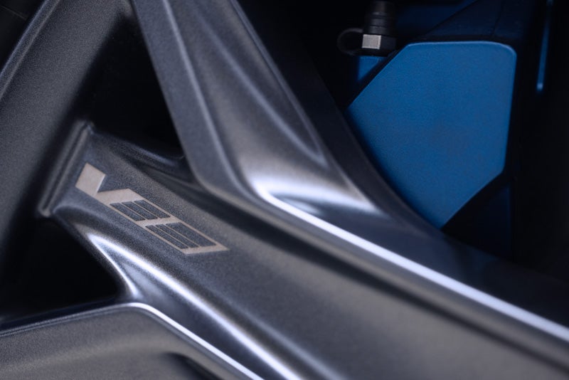 Close-up of the 2026 OPTIQ-V Brembo Performance Front Brakes | Wilson Cadillac of Stillwater in Stillwater OK